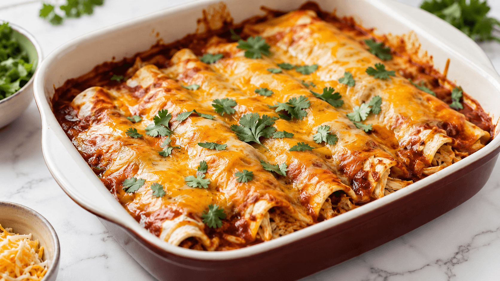 Easy Cheesy Chicken Enchiladas